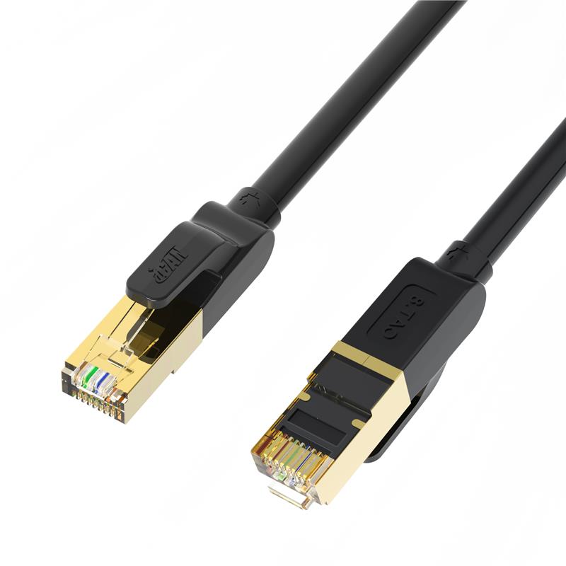 iCAN CAT8 Premium Ethernet Cable, S/FTP, 40Gbps 2000MHz,  7FT, Black