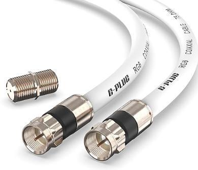 Câble coaxial TV iCAN RG6, mâle vers mâle, 10 pieds