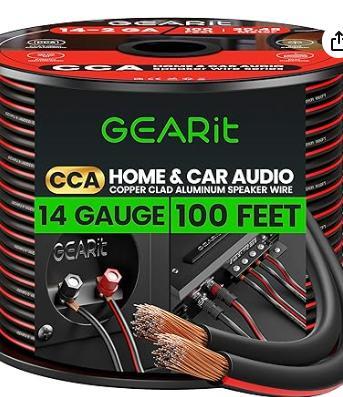 Câble de haut-parleur haute performance iCAN 14AWG CCA, 100 pieds
