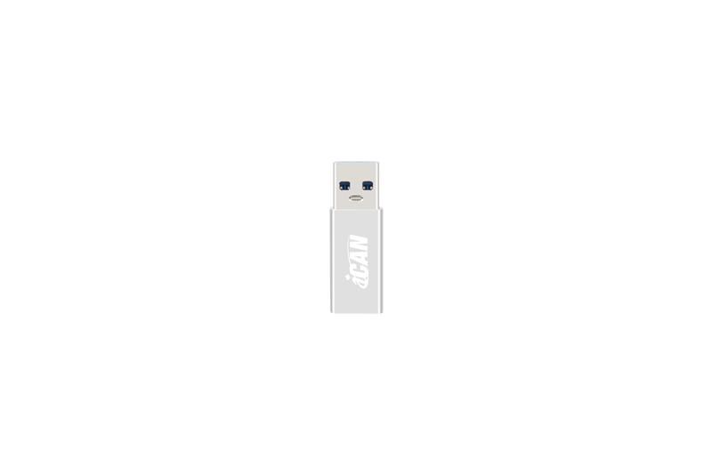 iCAN USB 3.0 to USB Type C Adapter, Aluminum Silver(Open Box)