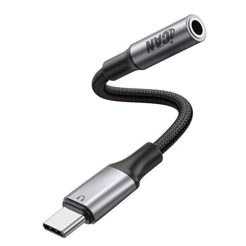 iCAN Type-C Male to 3.5mm Audio Female Adapter, Black