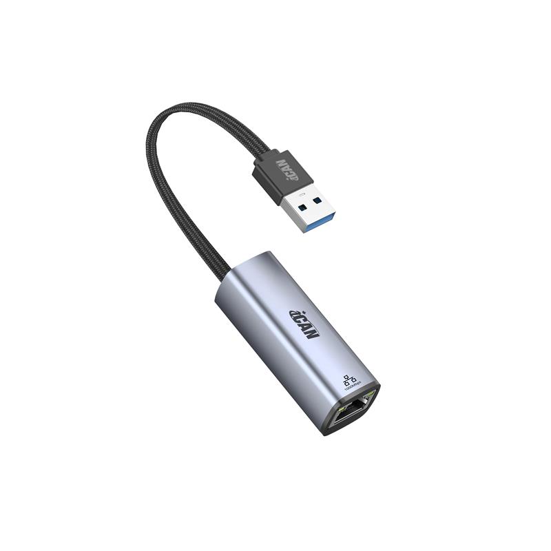 iCAN USB 3.0 Type-A Male to RJ45 Female Adapter, 10/100/1000Mbps