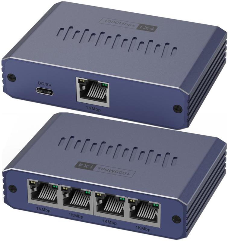 Adaptateur réseau iCAN Gigabit Ethernet 1 vers 4