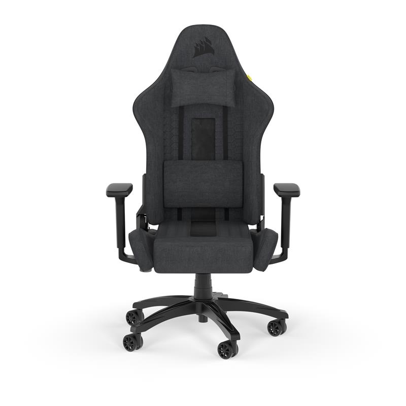 CORSAIR TC100 RELAXED Fabric Gaming Chair, Relaxed Fit, Black/Grey