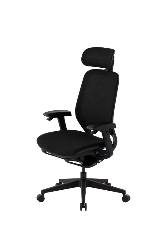 GTCHAIR Neoseat Office Chair, 4D Paddle Shift Control Arms, N7 Mesh Headrest, 350mm Black Nylon Base, 55mm Black Castors, Black