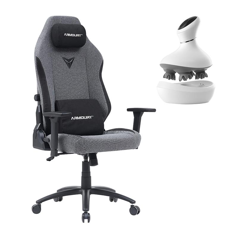 Armoury Ergonomic Fabric Gaming Chair + iCAN K-101 Wirelss Scalp Massager