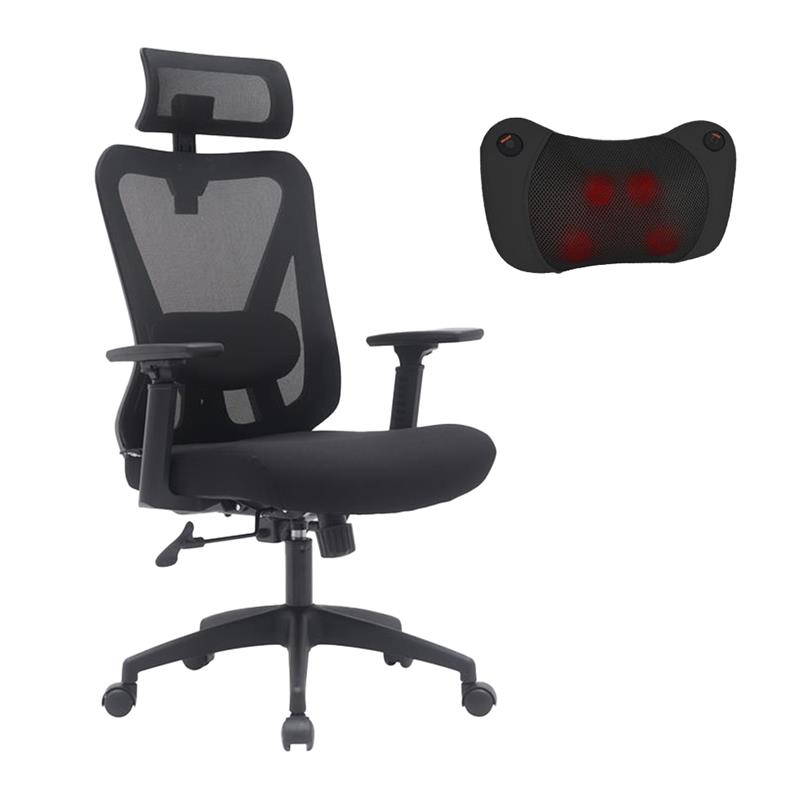 iCAN KW-M25 Mesh Office Chair + iCAN SM-301H 3D Massager Pillow With Heating