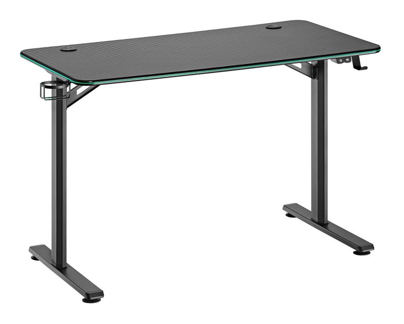 iCAN GAMD08-1 RGB Gaming Desk with Headphone Hooks & Cup Holder