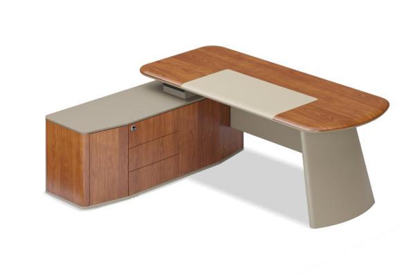 Sunon ES86L-2.200180 Freestanding Manager Desk with Side Cabinet