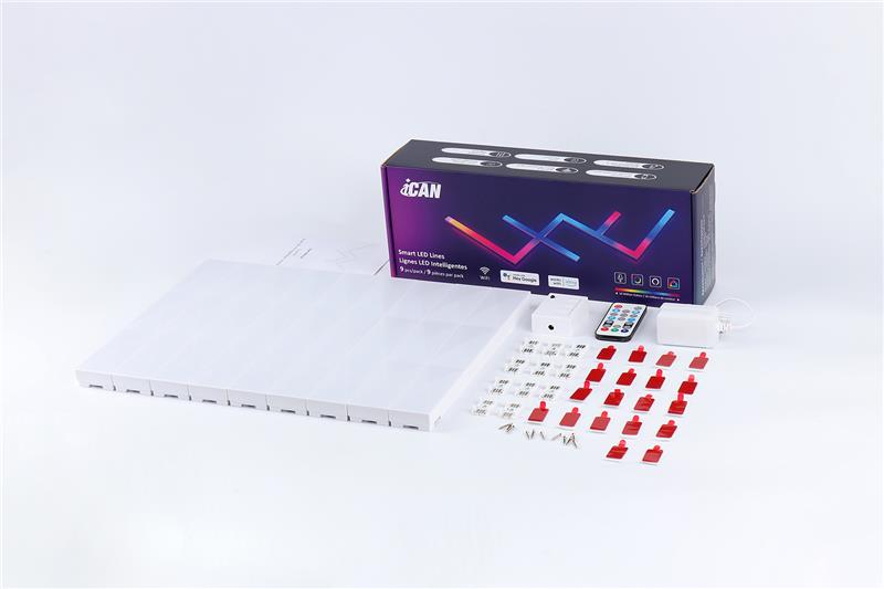 iCAN RGB+IC LED Wall Lights, Ideal for Gaming and Home Decor.