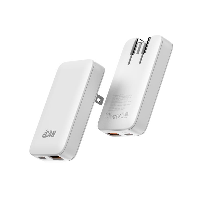 iCAN Chargeur mural USB plat à deux ports 45 W
