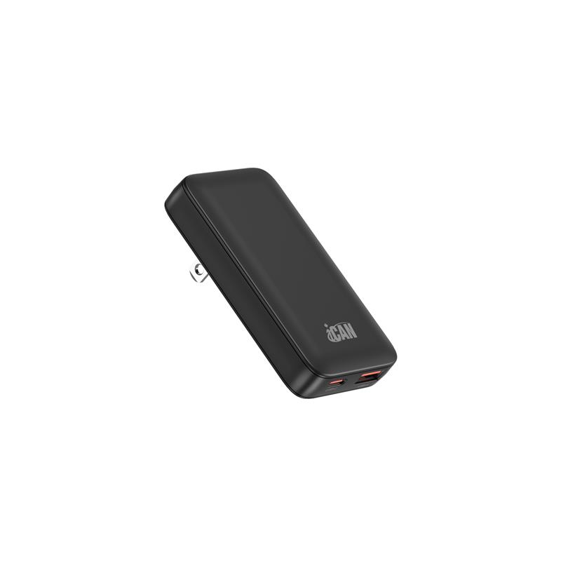 iCAN Chargeur mural USB plat à deux ports 65 W(Open Box)