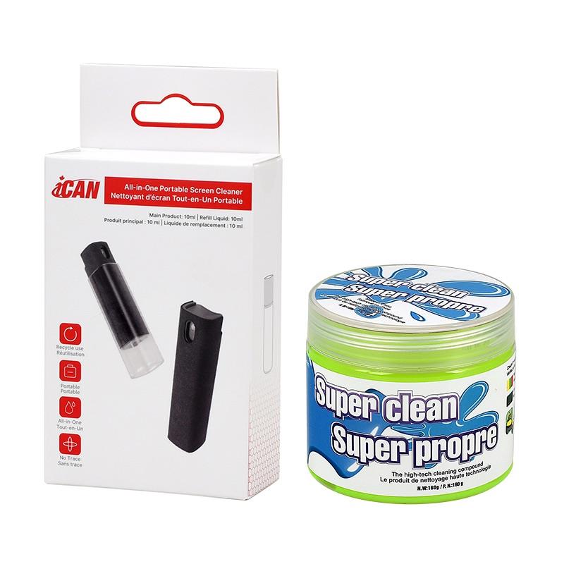 iCAN KCL-1089 All-in-One Portable Cleaning Kit + iCAN KCL-3021 160 g Super Cleaning Gel