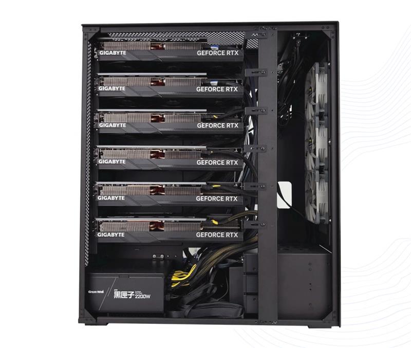 GZOSMETA WS06A3 Six-Card Server Chassis,Supports 6 Game Cards