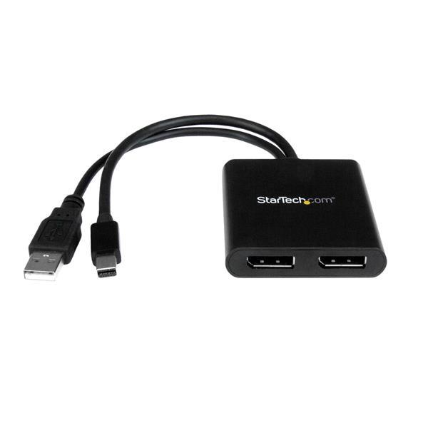 StarTech Mini DisplayPort to DisplayPort Multi-Monitor Splitter - 2-Port MST Hub (MSTMDP122DP) | -Maximize your productivity by