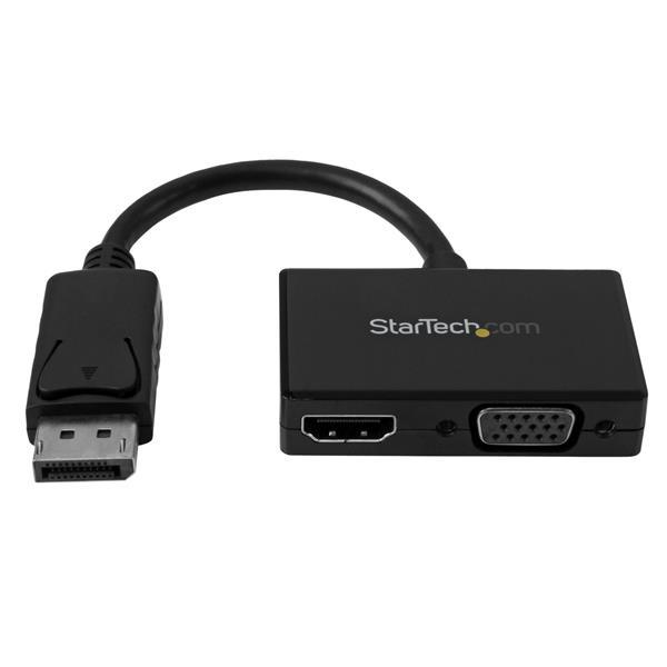 STARTECH Travel A/V Adapter: 2-in-1 DisplayPort to HDMI or VGA