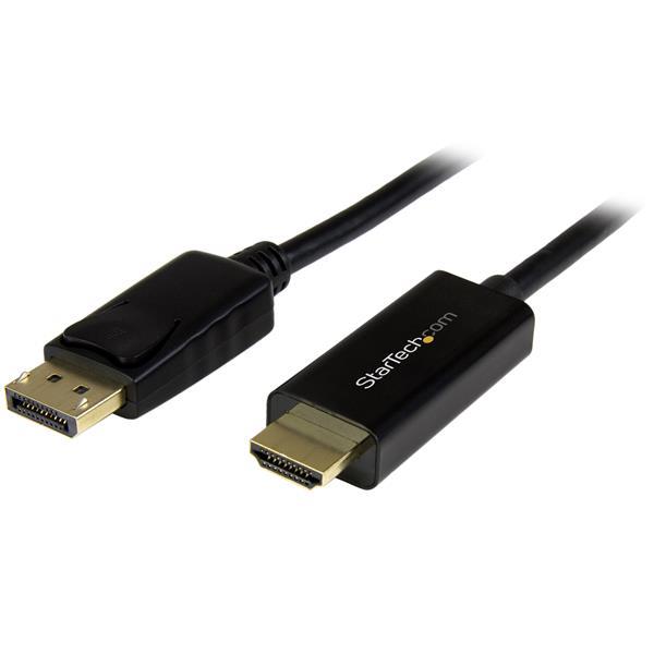 StarTech DisplayPort to HDMI Converter Cable - 3 ft (1m) - 4K (DP2HDMM1MB)