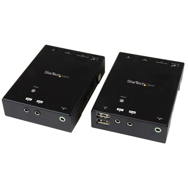 StarTech HDMI over CAT5 HDBaseT Extender with USB Hub - 295 ft (90m) - Up to 4K (ST121HDBTU) | -Extend video to locations where