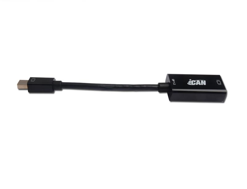 iCAN Active Mini DisplayPort 1.2 to HDMI 4K x 2K Adapter, M/F, Black