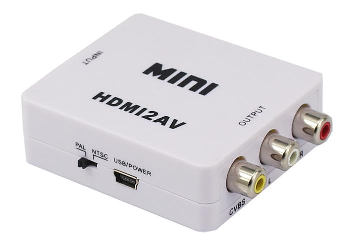 iCAN HDMI to 3RCA CVBS AV Composite Video Audio Converter, White(Open Box)