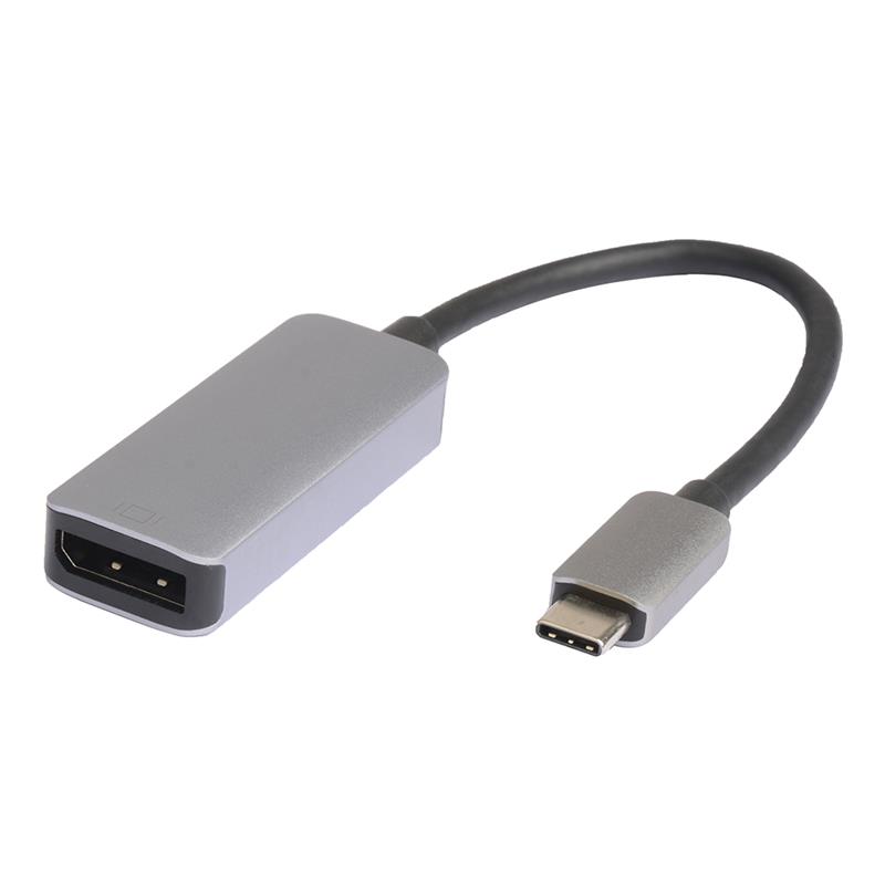 iCAN USB 3.1 Type C to DisplayPort 4K @ 60Hz Adapter, Aluminum, Grey