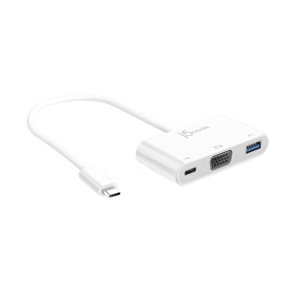 J5CREATE USB Type-C to VGA & USB 3.0 with Power Delivery (JCA378)