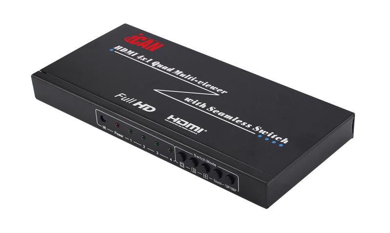 iCAN HDMI 4x1 Quad Multi-viewer with Seamless Switcher(Open Box)