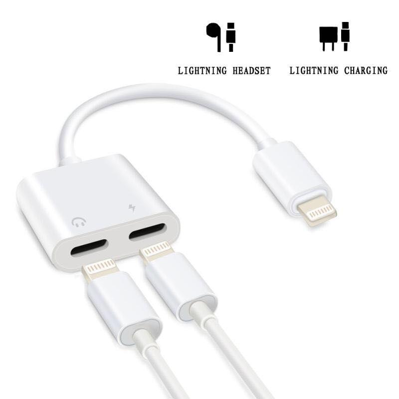 iPhone Dual Lightning Charge & Audio Adapter, White