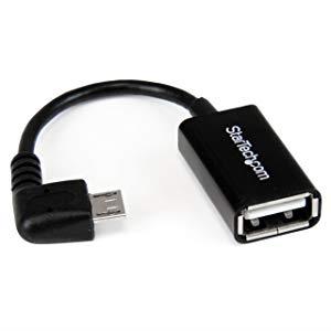 STARTECH Right Angle Micro USB Male To USB Female OTG