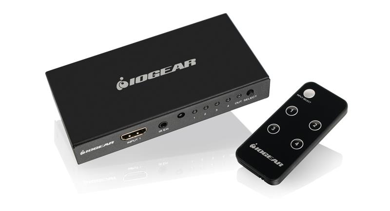 IOGEAR 4K 4-Port HDMI Switch with Remote