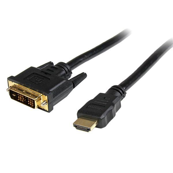 StarTech 15 ft HDMI to DVI-D Cable - M/M - HDMI - 15 ft - 1 x Male HDMI - 1 x DVI-D Male Video - Black (HDMIDVIMM15)