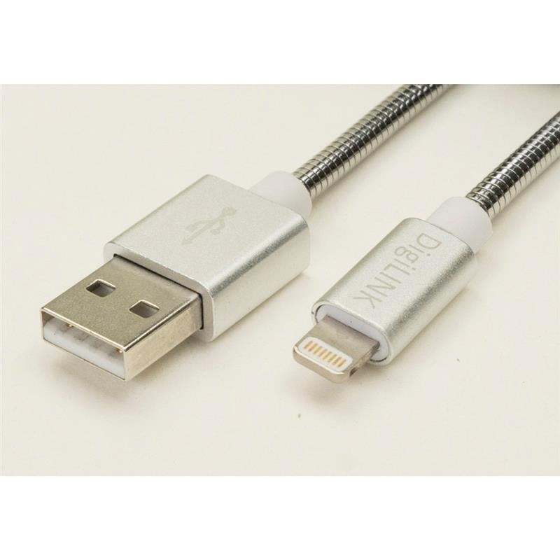 iCAN  Lightning Cable with fully shielded and metal braided jacket - 3ft (AP MFILTN-M03S)(Open Box)