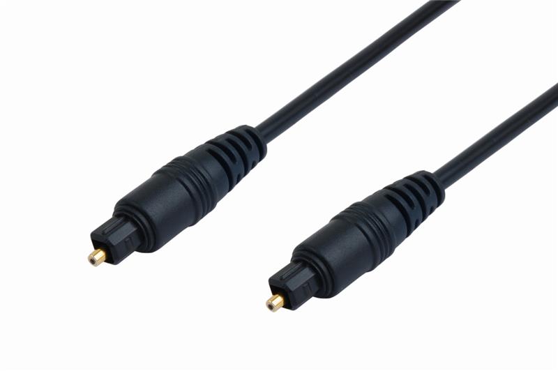 iCAN 5.0mm Fiber Optic Digital Toslink Audio Cable, M/M, 12FT