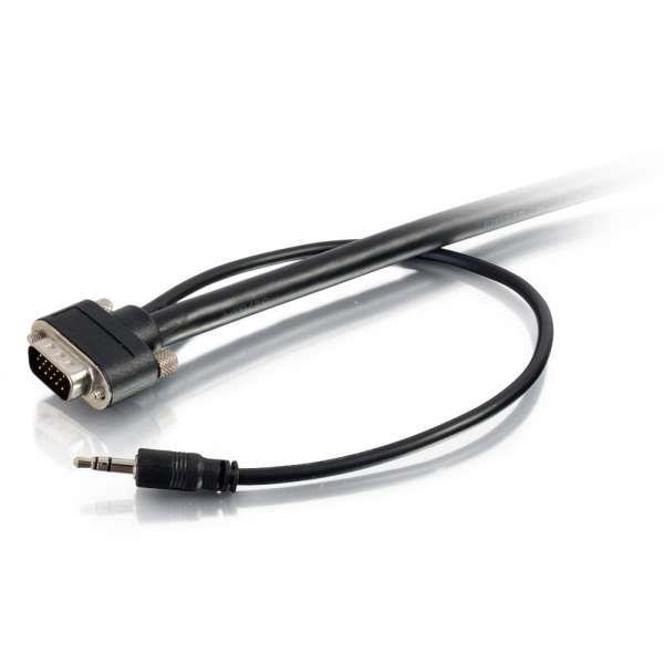 Cables to Go Select VGA + 3.5mm Stereo Audio A/V Cable M/M - 10ft - In-Wall CMG-Rated (50226)