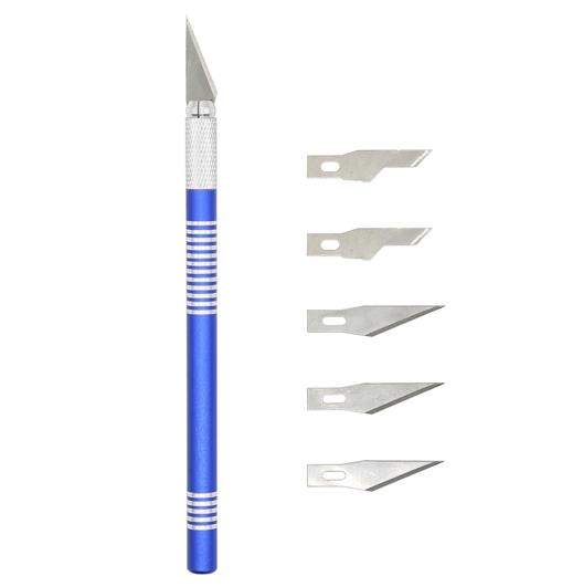 King'sdun 6pcs Titanium Steel Handle Precision Graving Knife for Family Use.