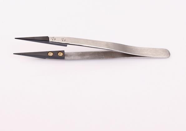 King'sdun ESD-259X Anti-static Stainless Steel Tweezers for Industrial Use.