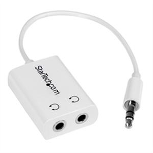 StarTech Cable MUY1MFFADPW Slim Headphone Splitter Cable 3.5mm to 2x3.5mm Male/Female White (MUY1MFFADPW)