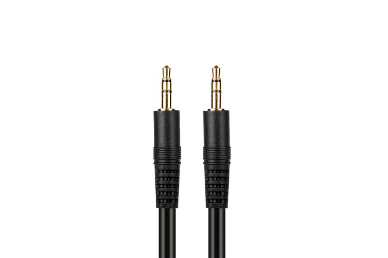 iCAN 3.5mm Stereo Audio Cable, Shielded, M/M, 25 FT, Black(Open Box)