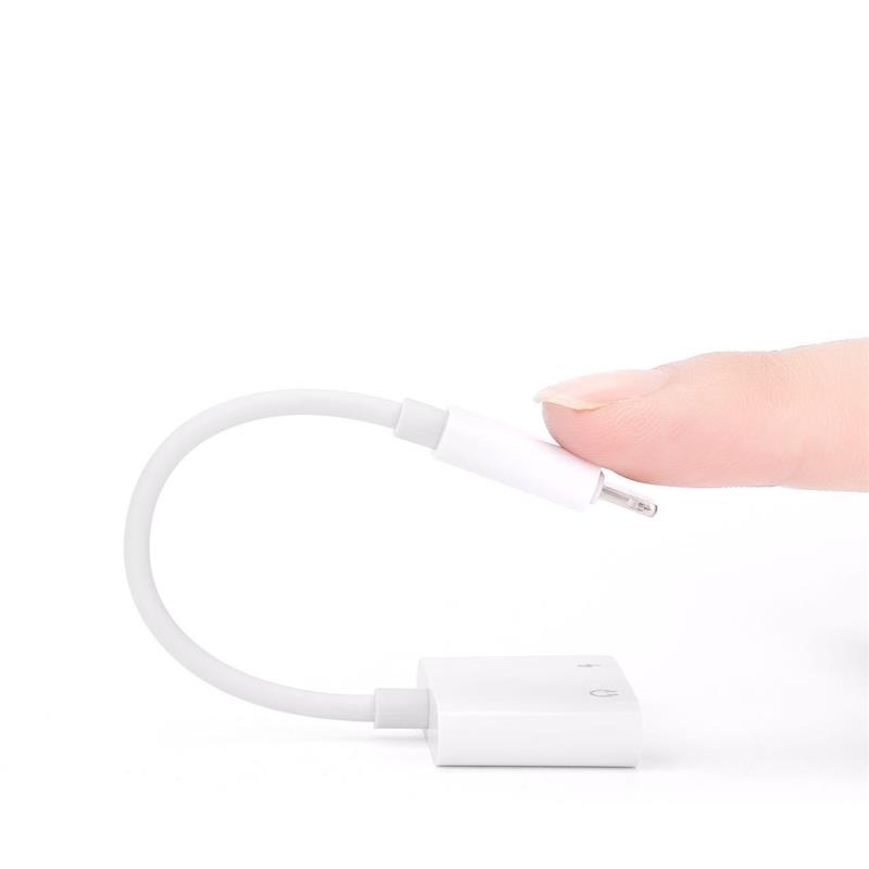 iPhone Dual Lightning Charge & Audio Adapter, White