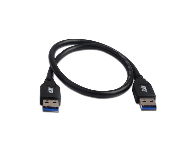 iCAN USB 3.0 to USB-A 3.0 Cable, M/M, 1.5ft (0.5M), Black