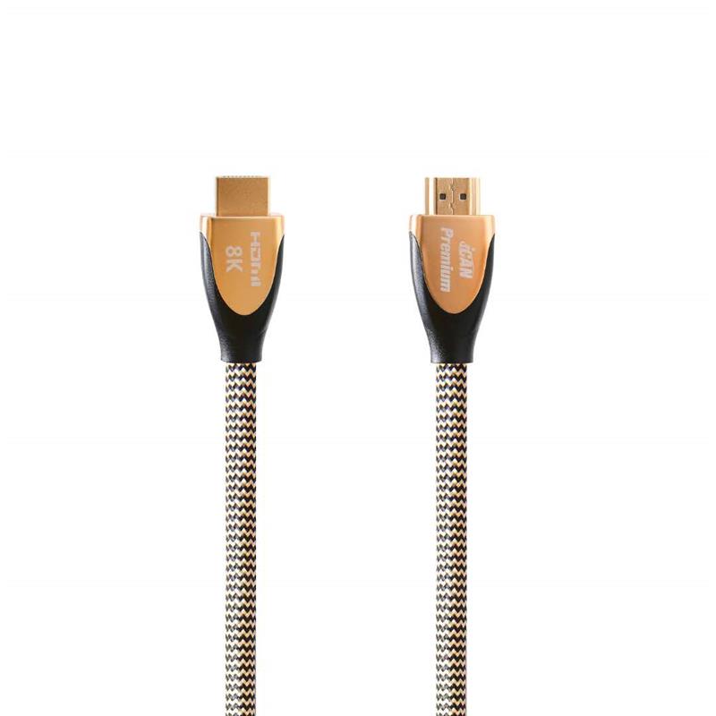 iCAN Premium HDMI V2.1 Cable, M/M, 1M, Gold