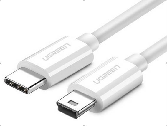 UGREEN US242 USB Type C to Mini USB Cable, 1.5M, White(Open Box)