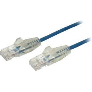 Startech Cat6 Ethernet Cable - Slim - Snagless RJ45 Connectors - 10 ft., Blue (N6PAT10BLS)