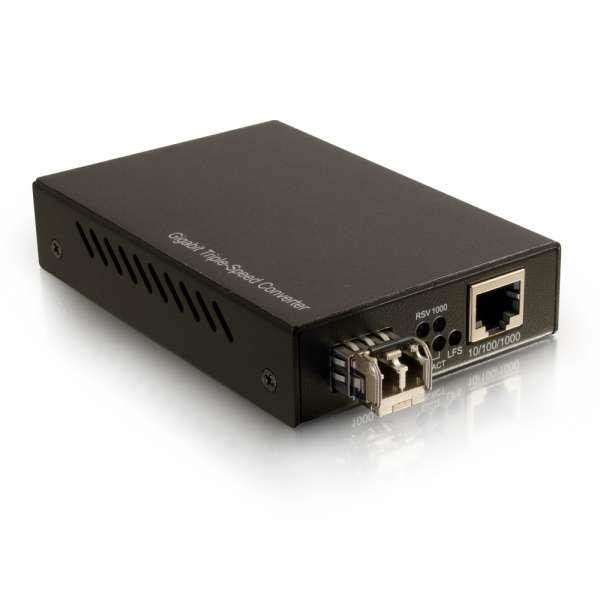 Cables To Go 10/100/1000 Base-Tx to 1000Base LC Gigabit Media Converter (TAA Compliant) (26632)