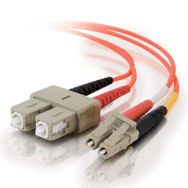 Cables To Go LC-SC 62.5/125 OM1 Duplex Multimode PVC Fiber Optic Cable - Orange 5m (33157)