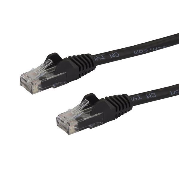 6in Black Cat6 Patch Cable with Snagless RJ45 Connectors - Short Ether