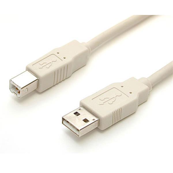 Startech A to B USB 2.0 Cable - M/M Beige 10ft (USBFAB_10)