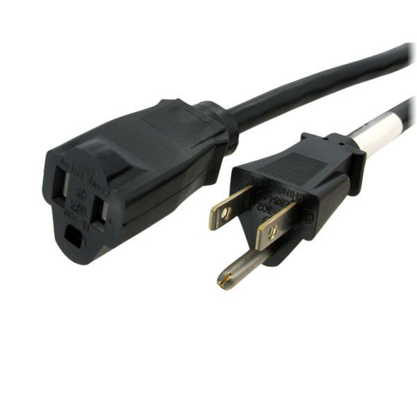 Startech Power Cord Extension - NEMA 5-15R to NEMA 5-15P - 15ft (PAC10115)