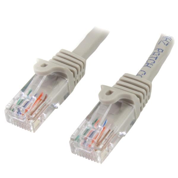 StarTech Gray Snagless Cat5e UTP Patch Cable - 15ft (45PATCH15GR)