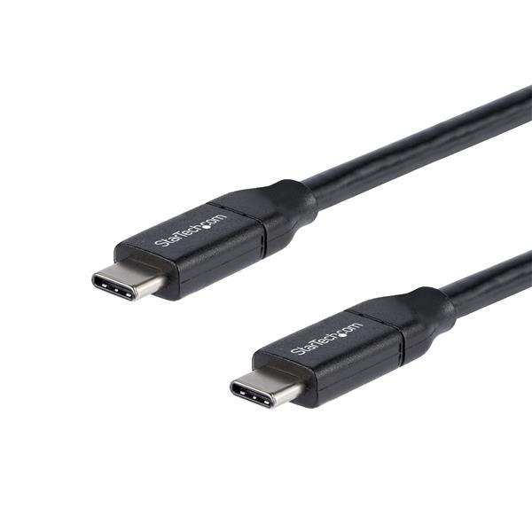 Câble Startech USB-C vers USB-C avec PD 5A - M/M - 6 pi (1,8 m) - USB 3.0 (5 Gbit/s) - Certifié USB-IF (USB315C5C6)